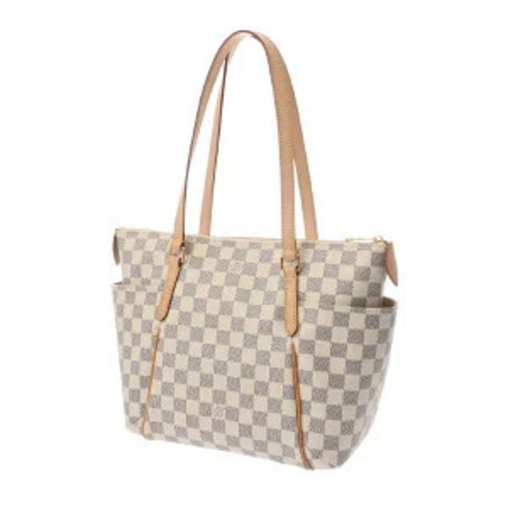Louis Vuitton White Damier Azur Canvas Tote Bag White Totally